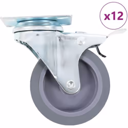 Cet ensemble de 12 roulettes pivotantes, moitié avec frein, sera l’accessoire idéal pour les petits équipements et les meuble ...
