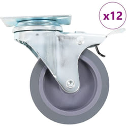 Vidaxl - 12 pcs Roulettes pivotantes 75 mm