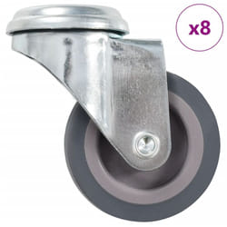 Vidaxl - 8 pcs Roulettes pivotantes à trou de boulon 50 mm