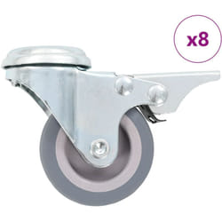 Vidaxl - 8 pcs Roulettes pivotantes à trou de boulon 50 mm