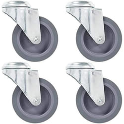 vidaXL 8 pcs Roulettes pivotantes à trou de boulon 75 mm