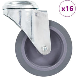 Vidaxl - 16 pcs Roulettes pivotantes à trou de boulon 75 mm