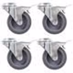 vidaXL 12 pcs Roulettes pivotantes à trou de boulon 75 mm