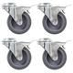 vidaXL 24 pcs Roulettes pivotantes à trou de boulon 75 mm