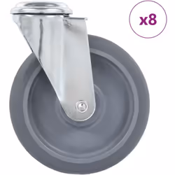 Cet ensemble de 8 roulettes pivotantes à trou de boulon sera l’accessoire idéal pour les petits équipements et les meubles te ...