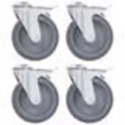 vidaXL 8 pcs Roulettes pivotantes à trou de boulon 125 mm