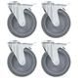 vidaXL 8 pcs Roulettes pivotantes à trou de boulon 125 mm