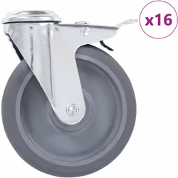 Cet ensemble de 16 roulettes pivotantes à trou de boulon, moitié avec frein, sera l’accessoire idéal pour les petits équipeme ...