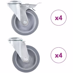 Cet ensemble de 8 roulettes pivotantes à trou de boulon sera l’accessoire idéal pour les petits équipements et les meubles te ...