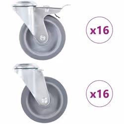 Cet ensemble de 32 roulettes pivotantes à trou de boulon sera l’accessoire idéal pour les petits équipements et les meubles t ...