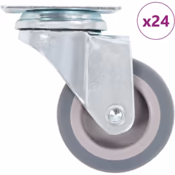 Cet ensemble de 24 roulettes pivotantes sera l’accessoire idéal pour les petits équipements et les meubles tels que d'établi, ...