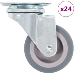 Vidaxl - 24 pcs Roulettes pivotantes 50 mm
