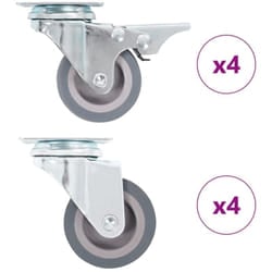 vidaXL 8 pcs Roulettes pivotantes 50 mm