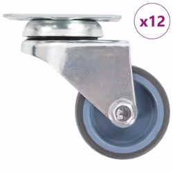 Cet ensemble de 12 roulettes pivotantes doubles sera l’accessoire idéal pour les petits équipements et les meubles tels que d ...