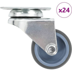 vidaXL 24 pcs Roulettes pivotantes doubles 50 mm