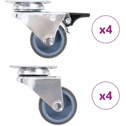 Cet ensemble de 8 roulettes pivotantes doubles sera l’accessoire idéal pour les petits équipements et les meubles tels que d' ...