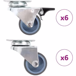 Cet ensemble de 12 roulettes pivotantes doubles sera l’accessoire idéal pour les petits équipements et les meubles tels que d ...