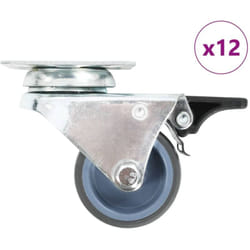 vidaXL 12 pcs Roulettes pivotantes doubles 50 mm