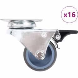 Cet ensemble de 16 roulettes pivotantes doubles, moitié avec frein, sera l’accessoire idéal pour les petits équipements et le ...