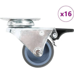Vidaxl - 16 pcs Roulettes pivotantes doubles 50 mm