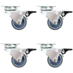 24 pcs Roulettes pivotantes doubles 50 mm Vidaxl