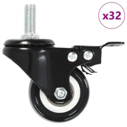 vidaXL Roulettes pivotantes avec freins 32 pcs 50 mm