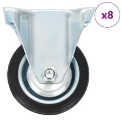vidaXL 8 pcs Roulettes fixes 75 mm