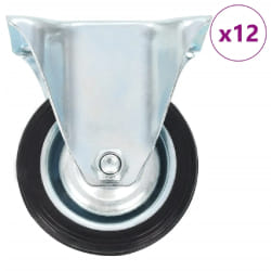 vidaXL 12 pcs Roulettes fixes 75 mm