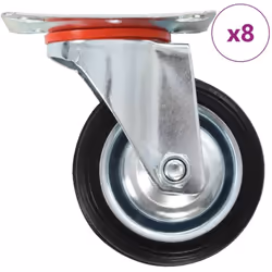 Cet ensemble de 8 roulettes pivotantes sera l’accessoire idéal pour les petits équipements et les meubles tels que d'établi,  ...