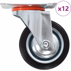 Cet ensemble de 12 roulettes pivotantes sera l’accessoire idéal pour les petits équipements et les meubles tels que d'établi, ...