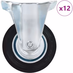 Cet ensemble de 12 roulettes fixes sera l’accessoire idéal pour les petits équipements et les meubles tels que d'établi, de c ...