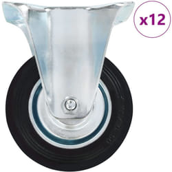 Vidaxl - 12 pcs Roulettes fixes 100 mm