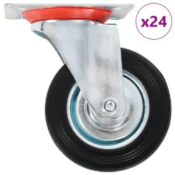 vidaXL 24 pcs Roulettes pivotantes 100 mm