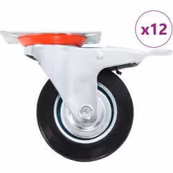 Cet ensemble de 12 roulettes pivotantes, moitié avec frein, sera l’accessoire idéal pour les petits équipements et les meuble ...