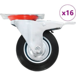 vidaXL 16 pcs Roulettes pivotantes 100 mm