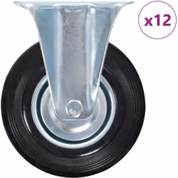 Cet ensemble de 12 roulettes fixes sera l’accessoire idéal pour les petits équipements et les meubles tels que d'établi, de c ...