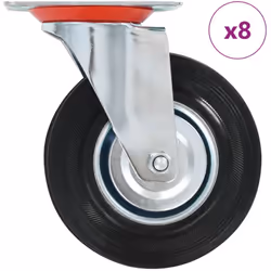 Cet ensemble de 8 roulettes pivotantes sera l’accessoire idéal pour les petits équipements et les meubles tels que d'établi, ...
