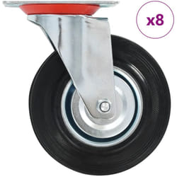 Vidaxl - 8 pcs Roulettes pivotantes 125 mm