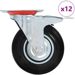Vidaxl - 12 pcs Roulettes pivotantes 125 mm