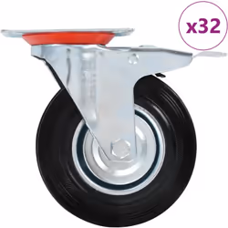 Cet ensemble de 32 roulettes pivotantes, moitié avec frein, sera l’accessoire idéal pour les petits équipements et les meuble ...
