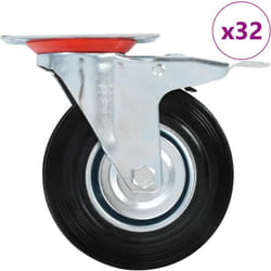 Vidaxl - 32 pcs Roulettes pivotantes 125 mm