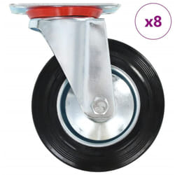 vidaXL 8 pcs Roulettes pivotantes 160 mm