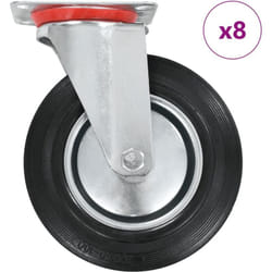 vidaXL 8 pcs Roulettes pivotantes 200 mm