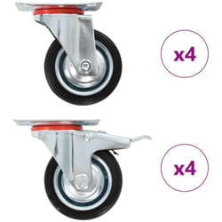 Vidaxl - 8 pcs Roulettes pivotantes 75 mm