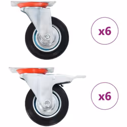 Cet ensemble de 12 roulettes pivotantes sera l’accessoire idéal pour les petits équipements et les meubles tels que d'établi, ...