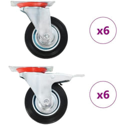 Vidaxl - 12 pcs Roulettes pivotantes 100 mm