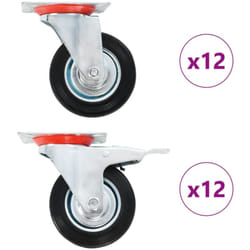 Vidaxl - 24 pcs Roulettes pivotantes 100 mm