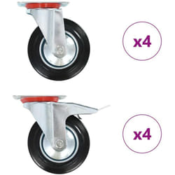 Vidaxl - 8 pcs Roulettes pivotantes 160 mm