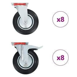 vidaXL 16 pcs Roulettes pivotantes 200 mm