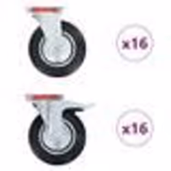 vidaXL 32 pcs Roulettes pivotantes 200 mm